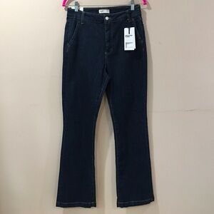 OAT New York Jeans Womens Size 8/29 Dark Blue Denim High Rise Flare New